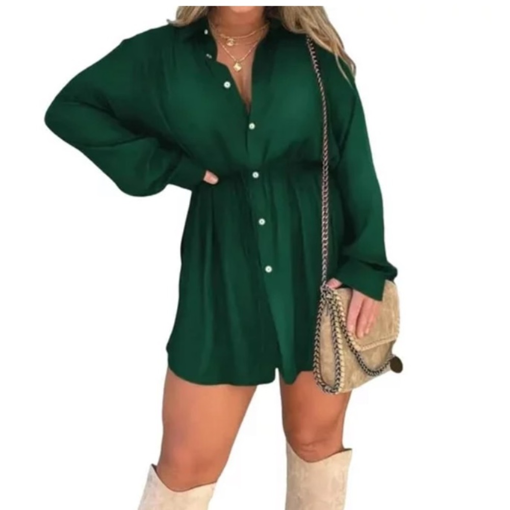 Holiday romper dress